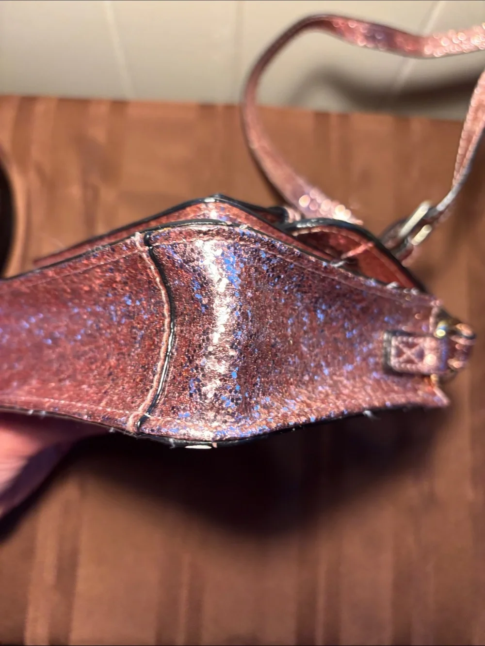 Kate Spade NY Girls' Glitter Scout Crossbody Bag Rose Pink (EUC/GUC - see pics)